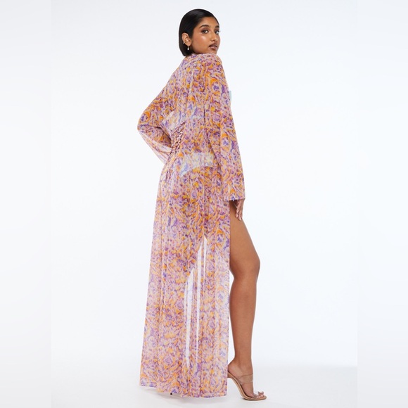 SAVAGE Fenty Mesh Patterned Robe size XS/S - Picture 7 of 7